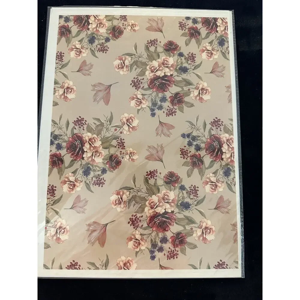 New Sealed Dress My Craft Transfer Me Vintage Floral #2 Flower Floral Dip In H2O